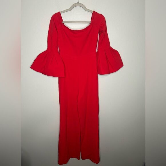 Alexis Astoria Bell Sleeve Off The Shoulder Jumpsuit - Picture 4 of 6